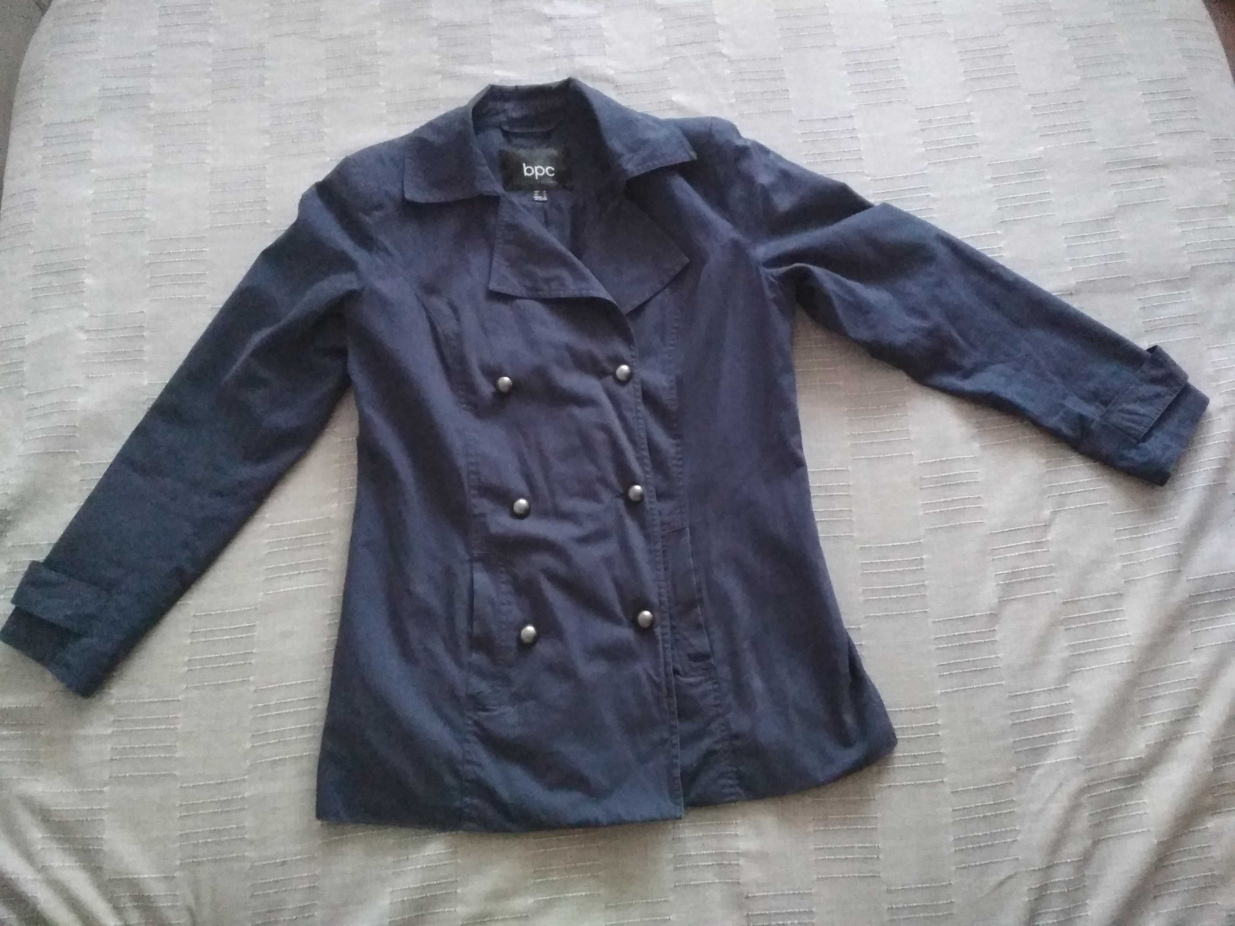 Krótki płaszcz jak kurtka granatowy r. 38 Bonprix Collection