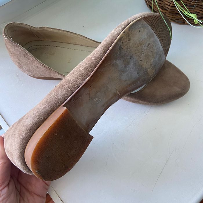 Балетки 37 р з натурального замшу