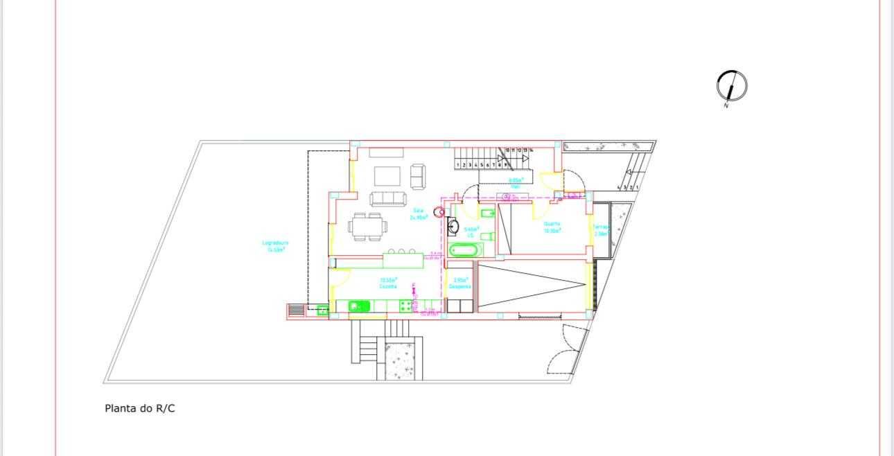 Lote para construção de moradia geminada T4