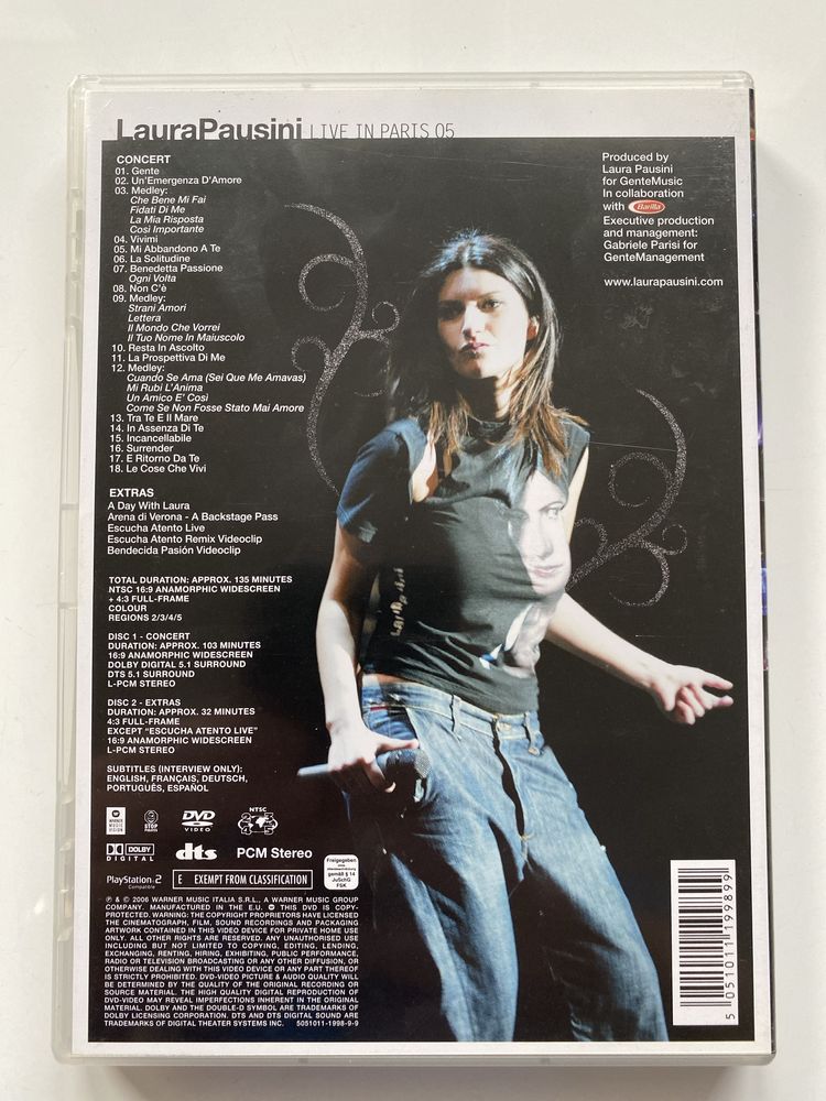 Laura Pausini DVD - Live in Paris 05 wydanie dwupłytowe - stan idealny