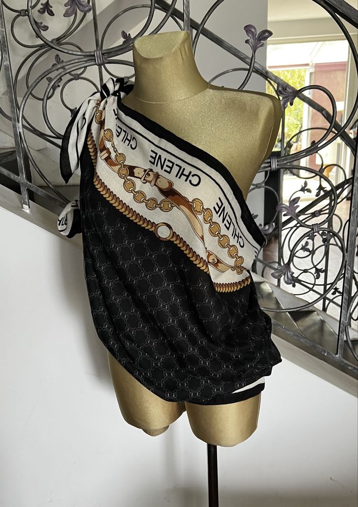Chusta lniana szal pareo sarong z lnu len 180 cm x 90 cm plaża lato