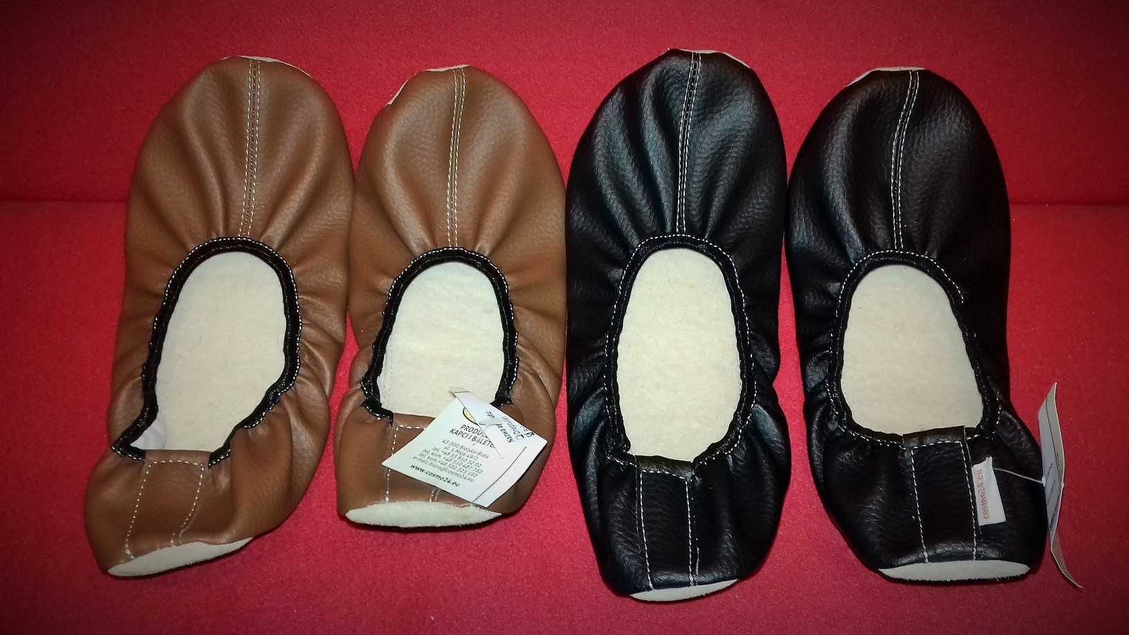 Kapcie 41 baletki, joga skóra, eleganckie, nowe pantofle,papucie,ciapy