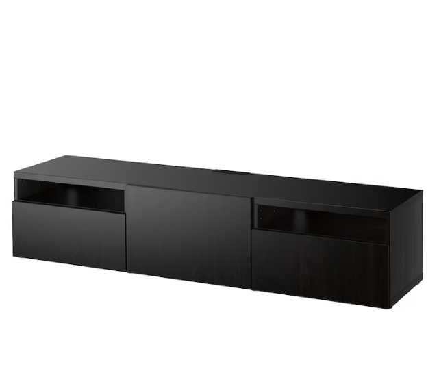 Móvel TV sala grande preto IKEA BESTA LAPVIKEN