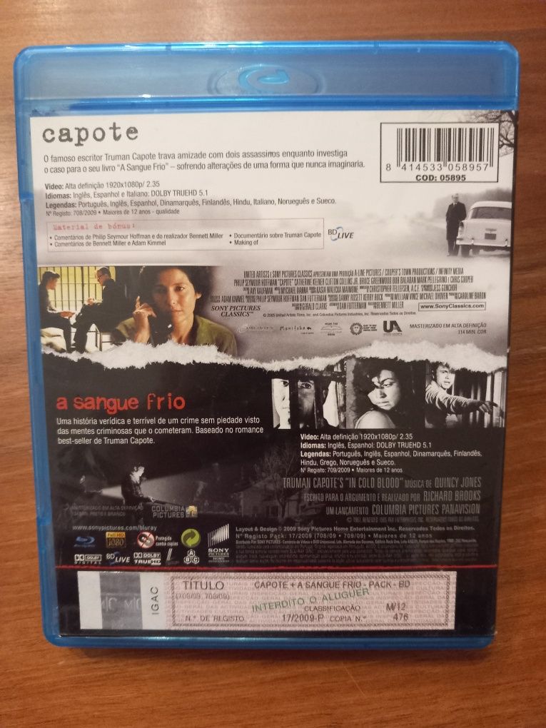 Blu-Ray Capote/A Sangue Frio