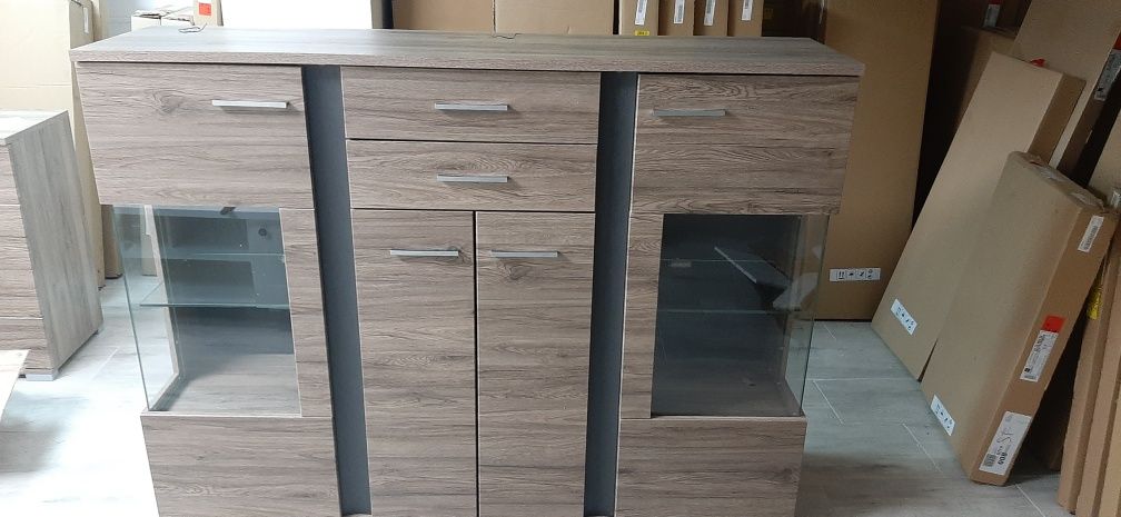 Komoda Spot 2 szyby plus led Nowa Cena!