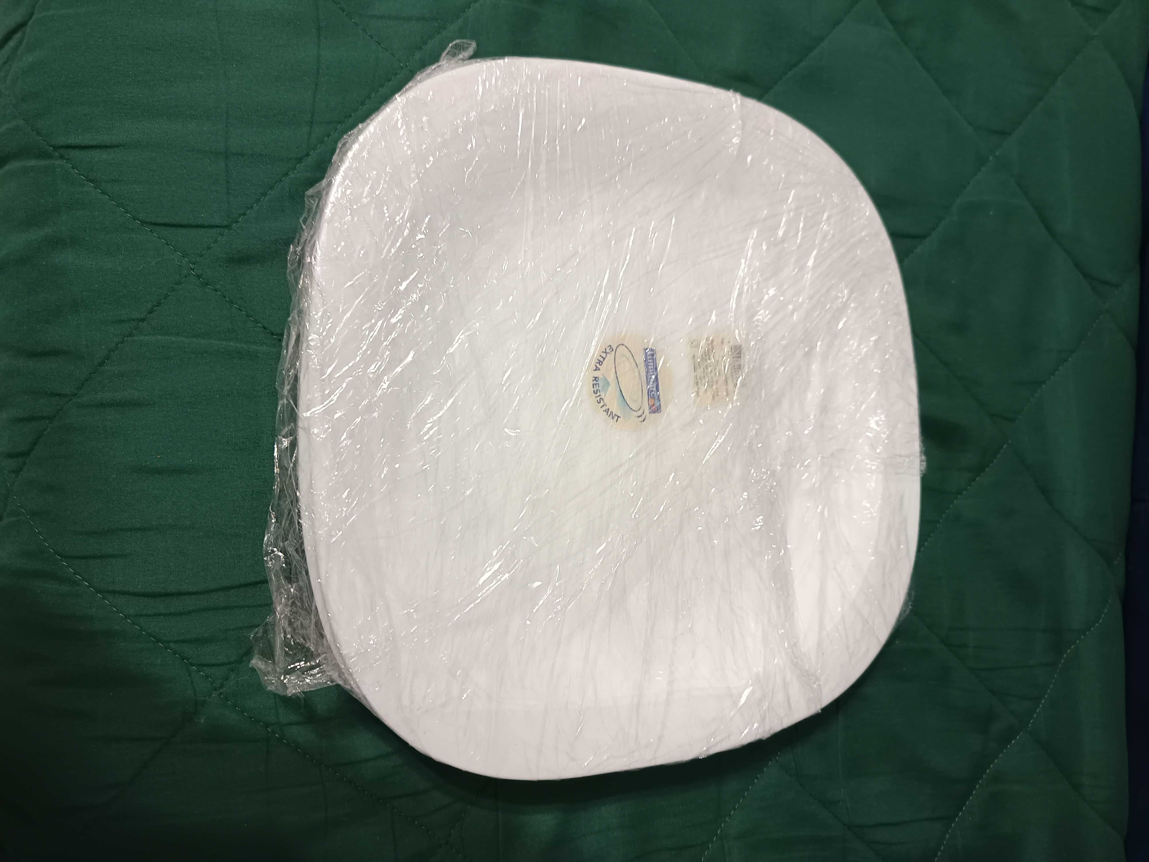 Talerz płytki obiadowy 27 cm szklany Carine zestaw 6 szt.