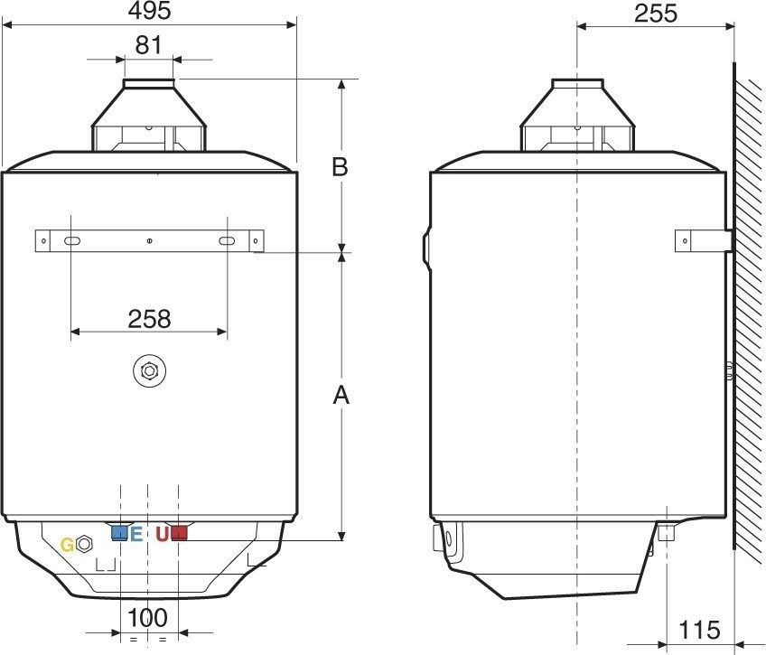 Bojler podgrzewacz gazowy Ariston 100 l