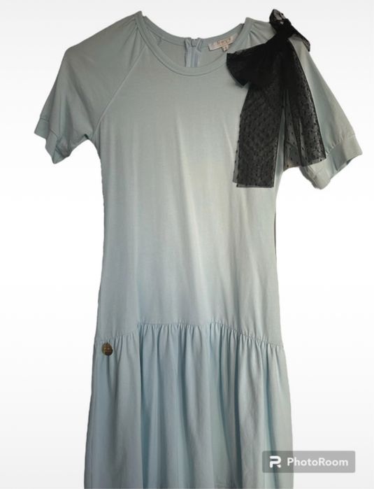 Błękitna/niebieska sukienka na komunię/wyjściowa. Merry’s Fashion.