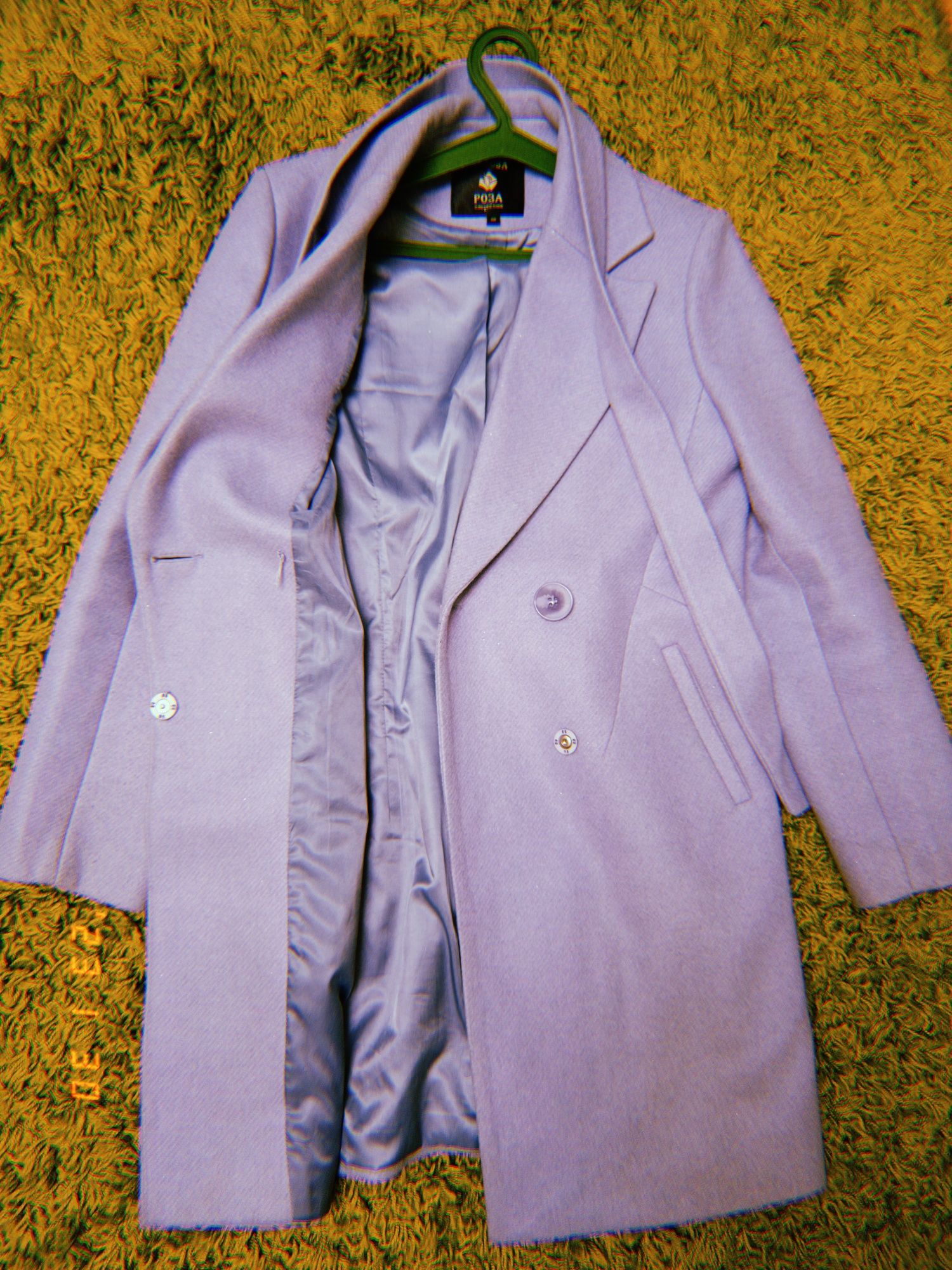 Пальто жіноче лавандове