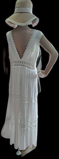 Biała sukienka letnia