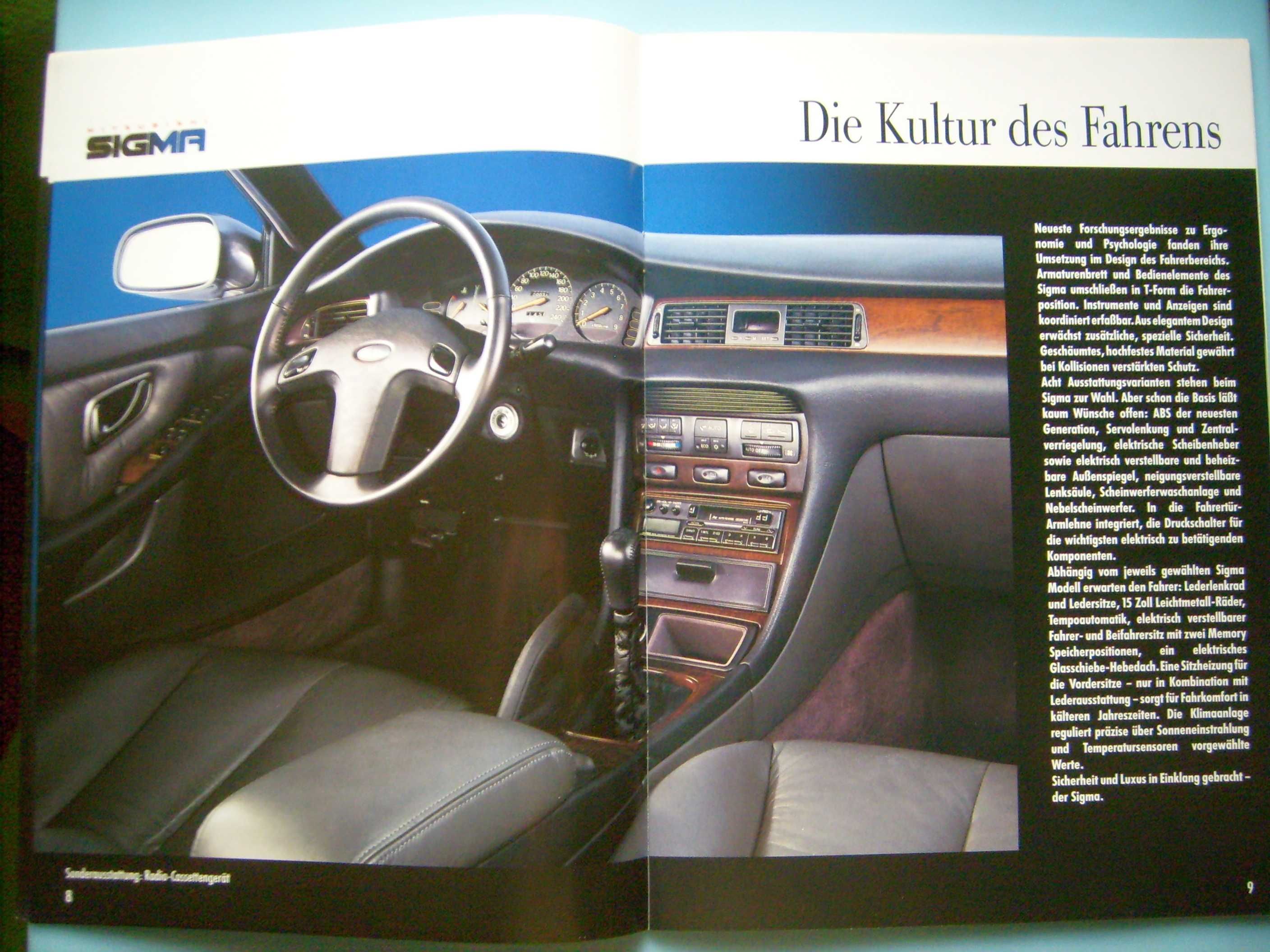 Mitsubishi Sigma 1991 - prospekt 24 strony, stan BDB