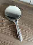 Lustro toaletowe mosiadz srebro plater Antyk Vintage