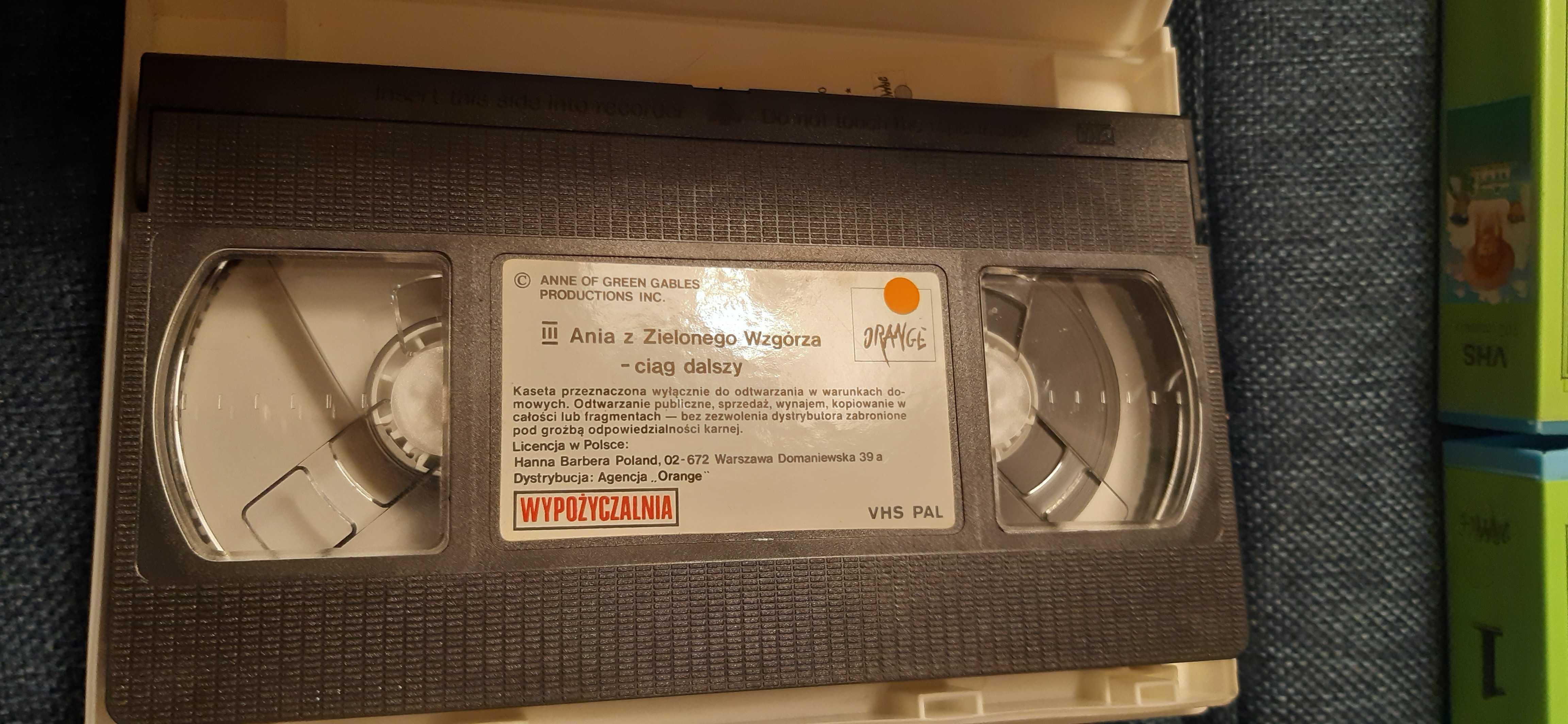 Ania z zielonego wzgórza oraz ciąg dalszy, 5 vhs stan kolekcjonerski