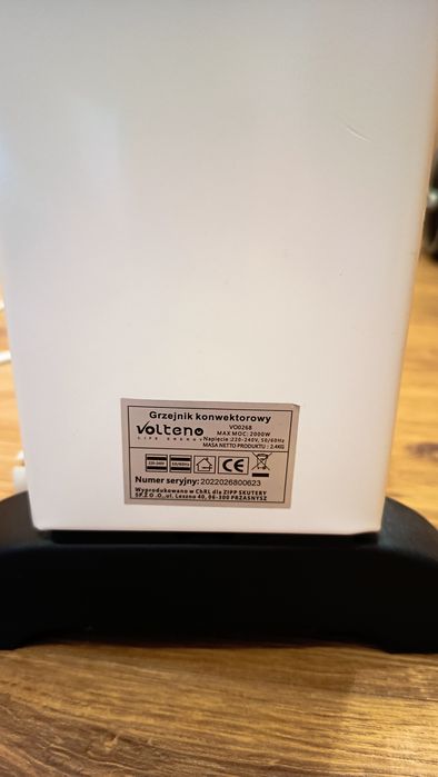 Обогреватель нагреватель конвектор VOLTENO VO0268  Польша