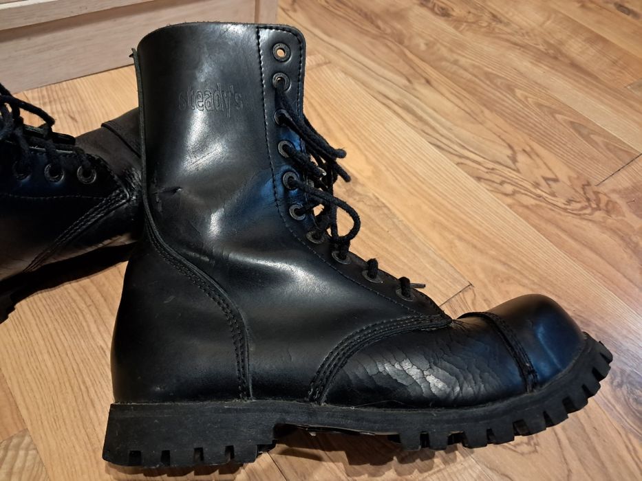 Glany skórzane czarne