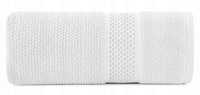 Ręcznik 70x140 biały z wytłaczaną bordiurą i błyszczącą nicią 500 g/m2