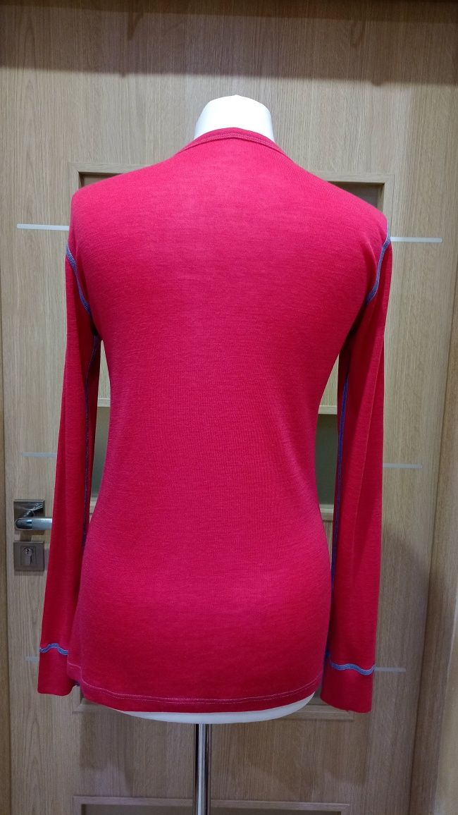 Śliczna bluzka koszulka termiczna wełniana, Merino Wool wełna Janus L