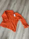 Sweter oversize dekolt neon