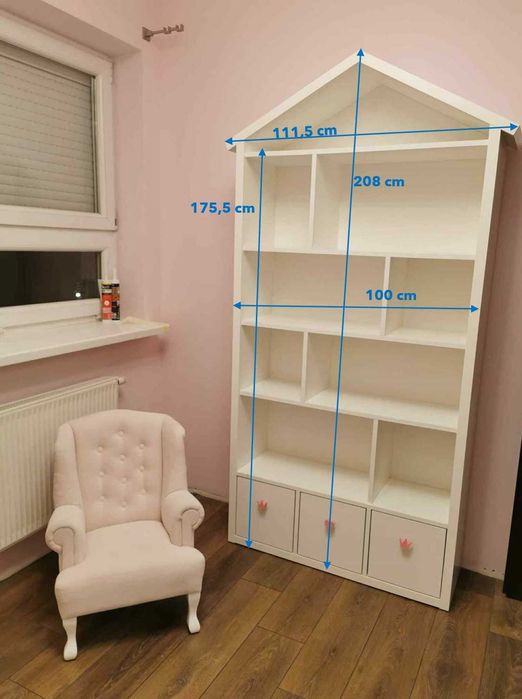 Szafa do pokoju dziewczynki (na zamówienie) / domek