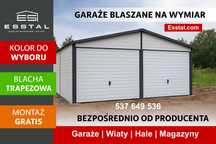Garaż Blaszany-Blaszak 6x5 | Garaż 6x6 | Magazyn | Schowek| - ESSTAL*