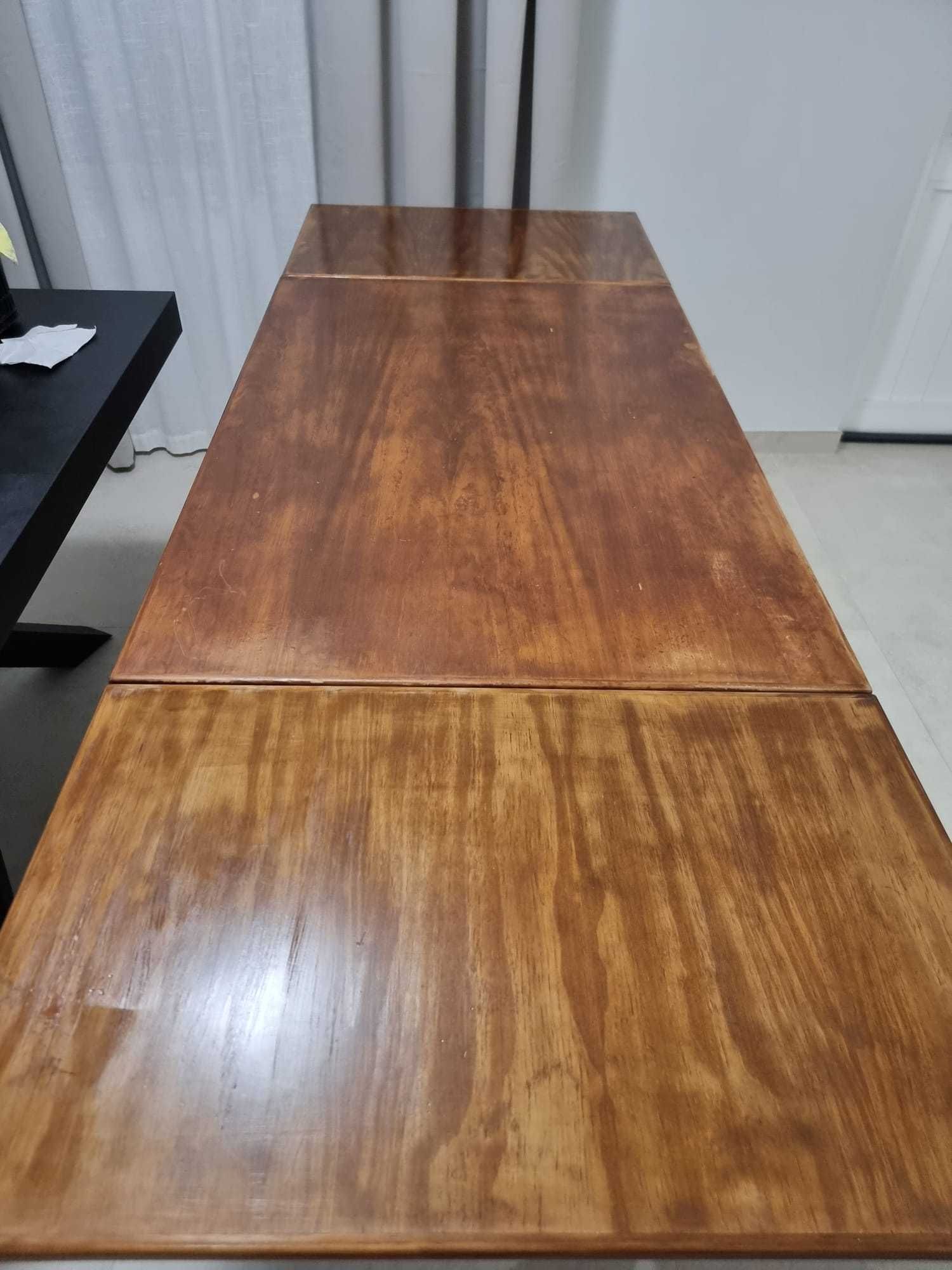 Mesa de Madeira Maciça Extensível 1,20 a 2,20m