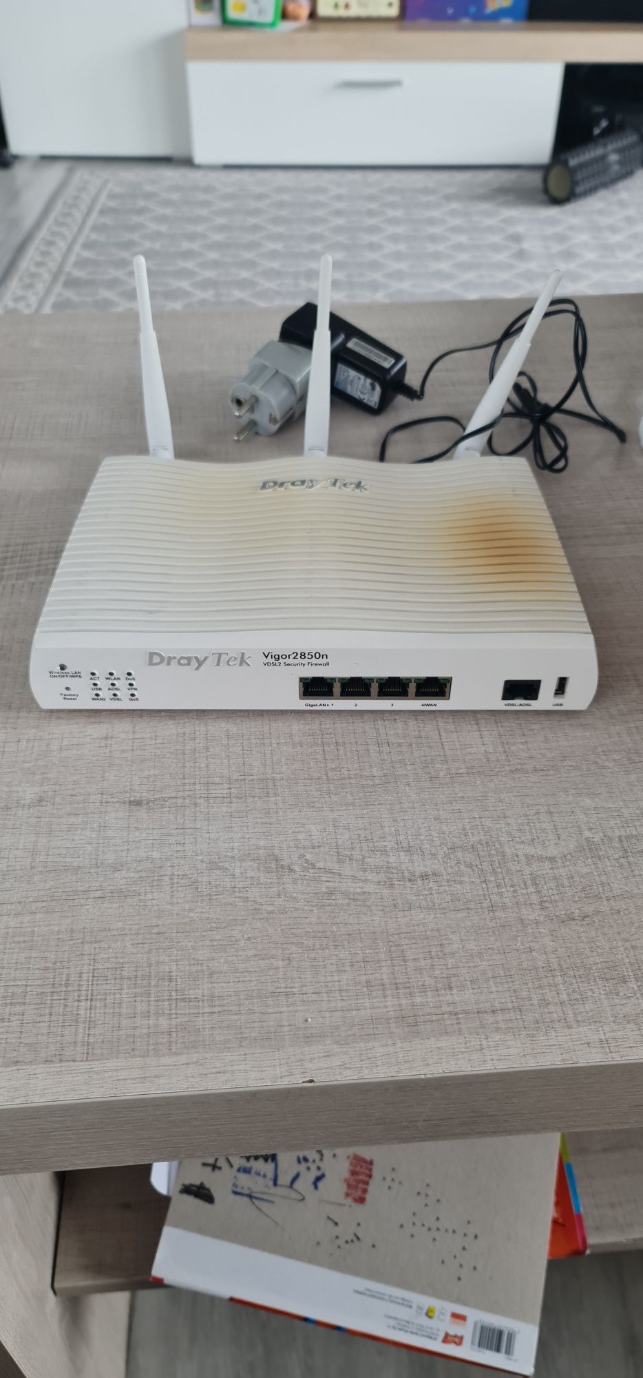 Router Draytek Vigor 2850n VDSL2, dual WAN. Uszkodzony.