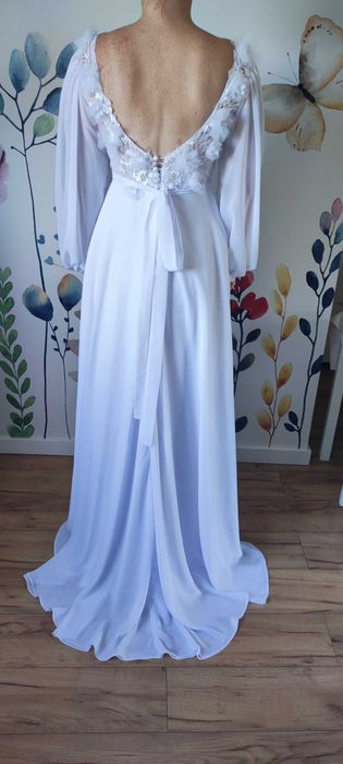 Suknia ślubna 38 z trenem biała nowa z metkami czterowarstwowa