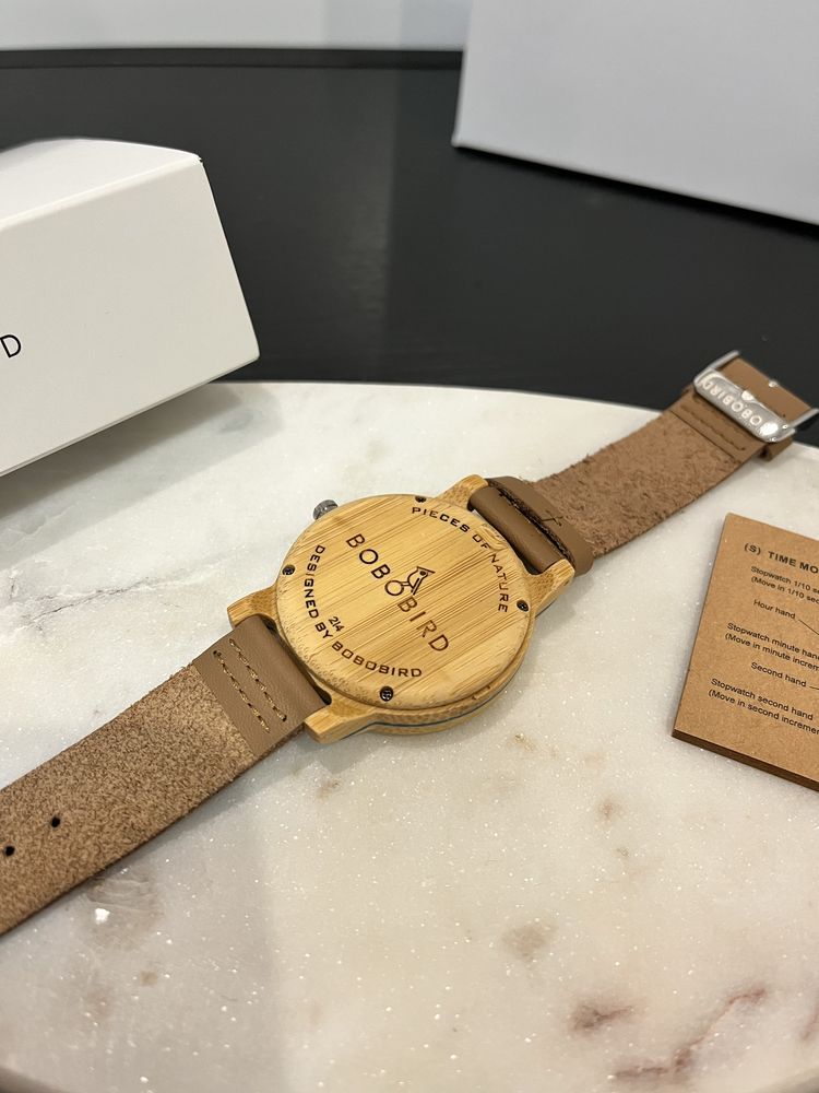 Drewniany zeagrek vintage wood watch elegancki
