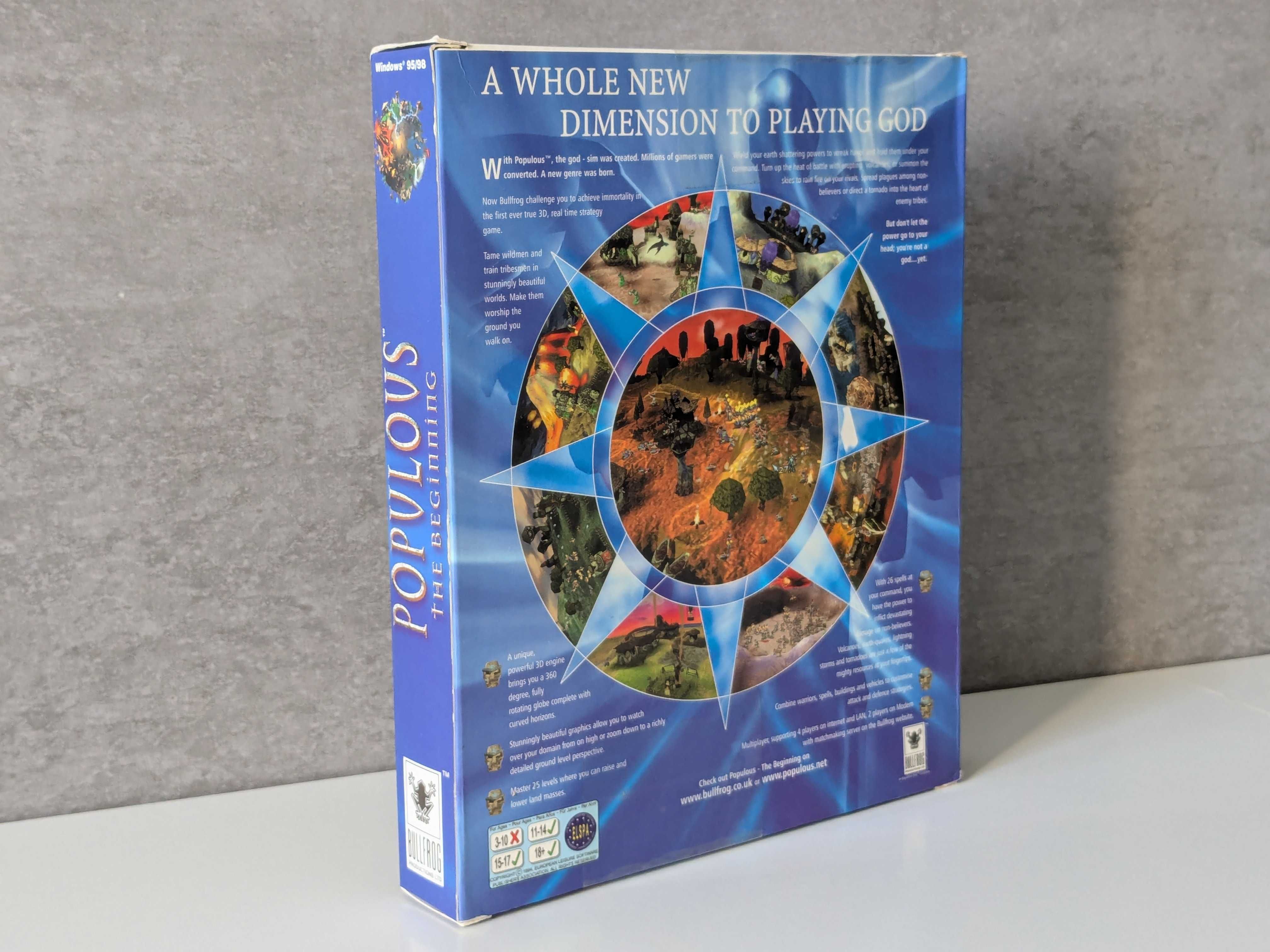 Gra Populous: The Beginning BIG BOX z 1998 r. nowa, plomba PC CD ENG