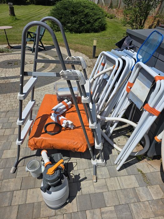 Basen 427x427x107 drabinka+filtr piaskowy