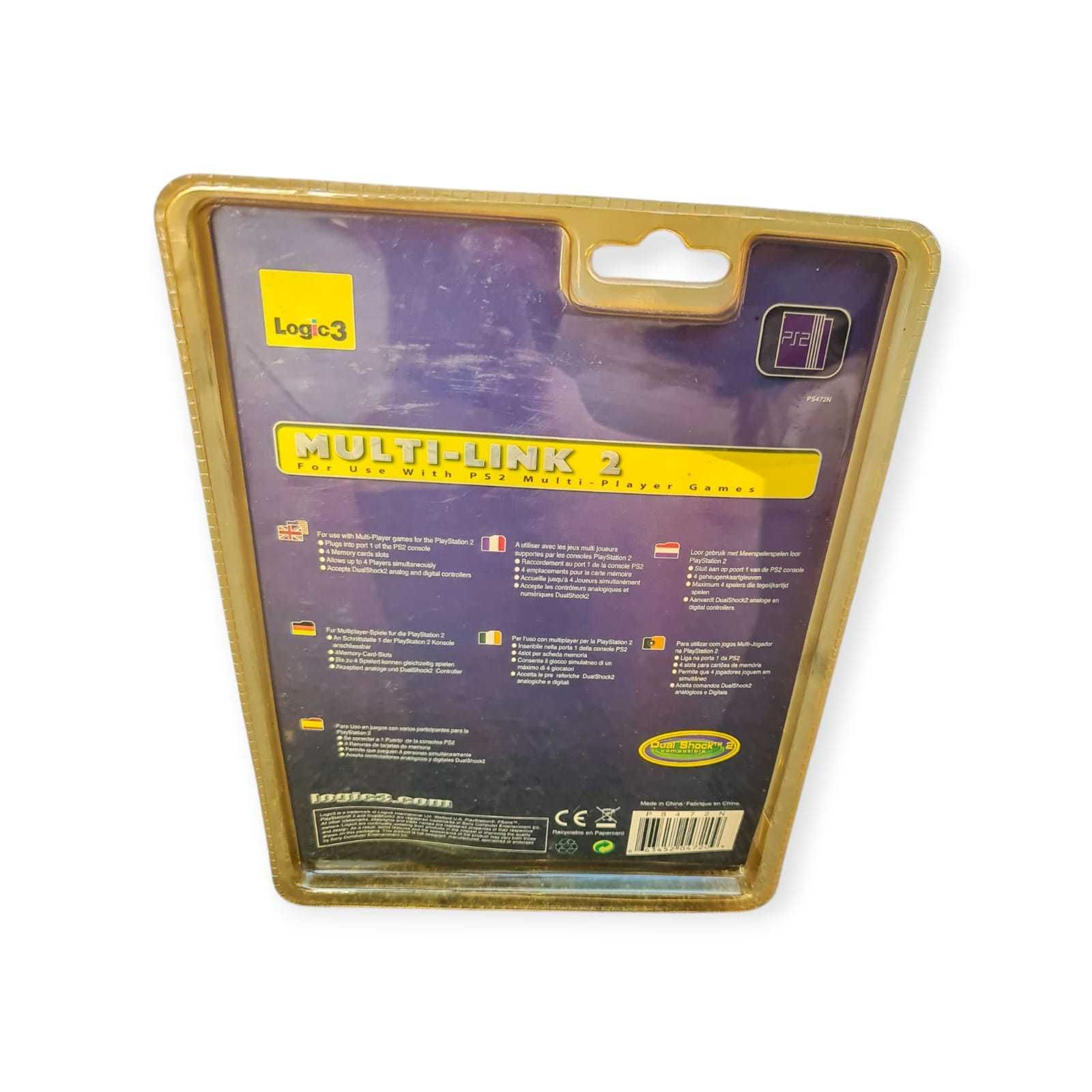 Cabo Multilink 2 – Logic3 para PS2 (até 4 jogadores) – Selado/Original