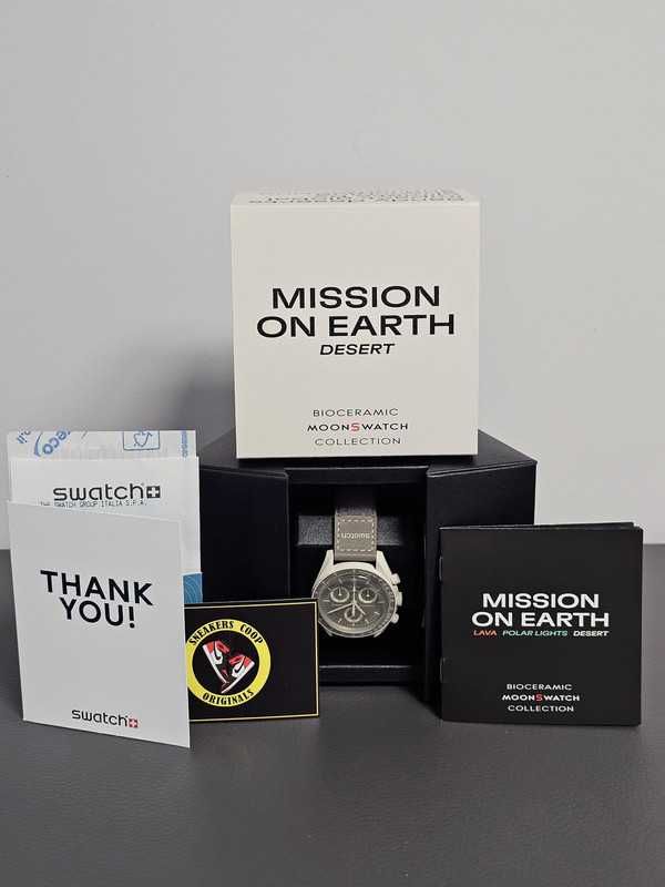 Omega x Swatch SO33T103 Pustynia - Biokeramika w Kolorach Piasku