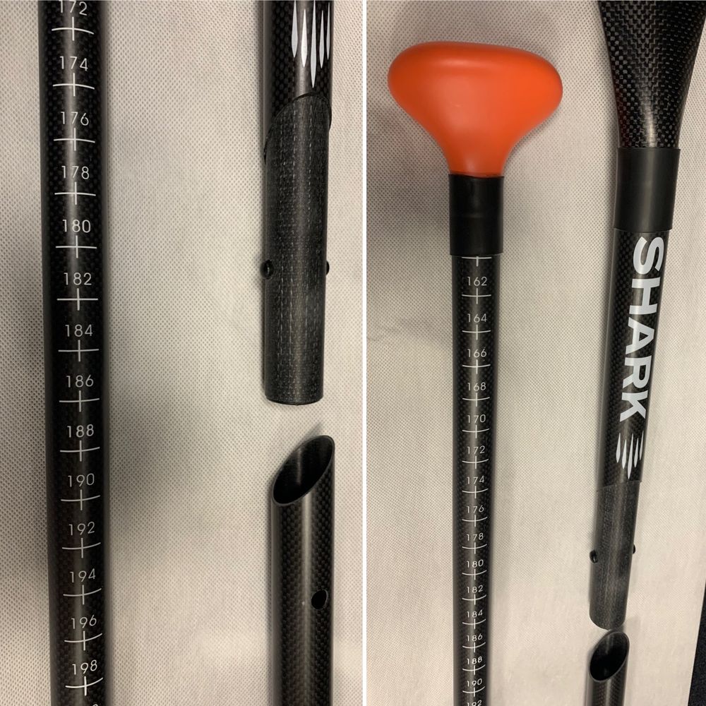 400zl TANIEJ  nowe wiosło SHARK FULL CARBON 600gr SUP 3 częściowe