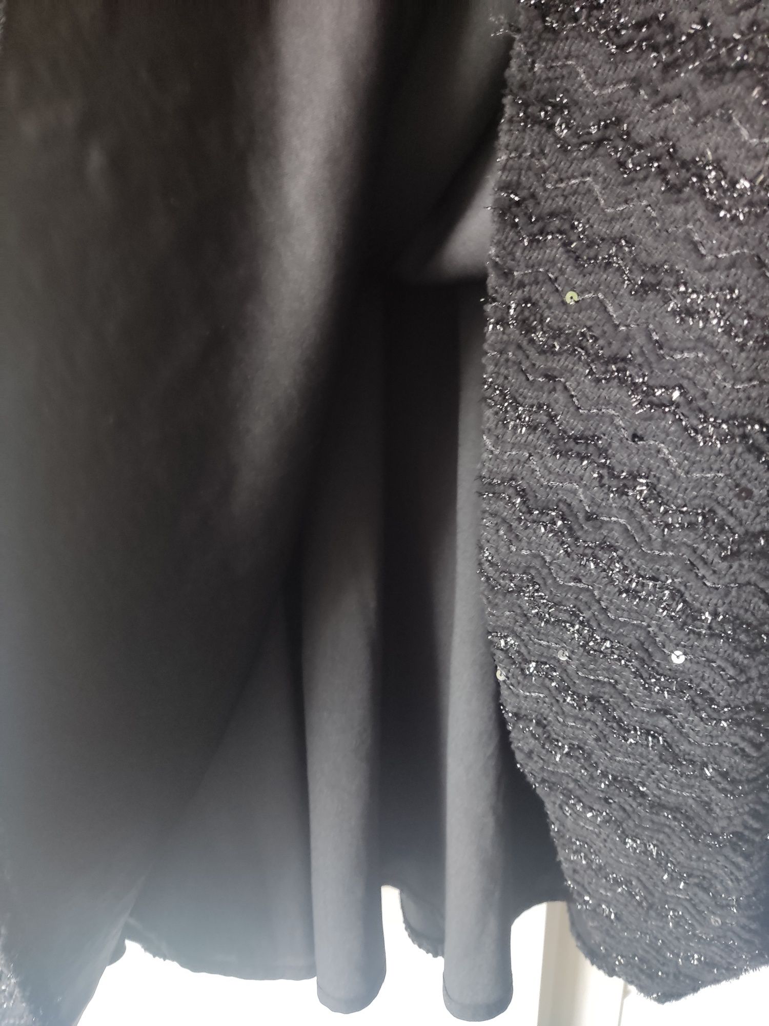 Sukienka z cekinami czarna kieszenie 42 Xl andrzejki sylwester
