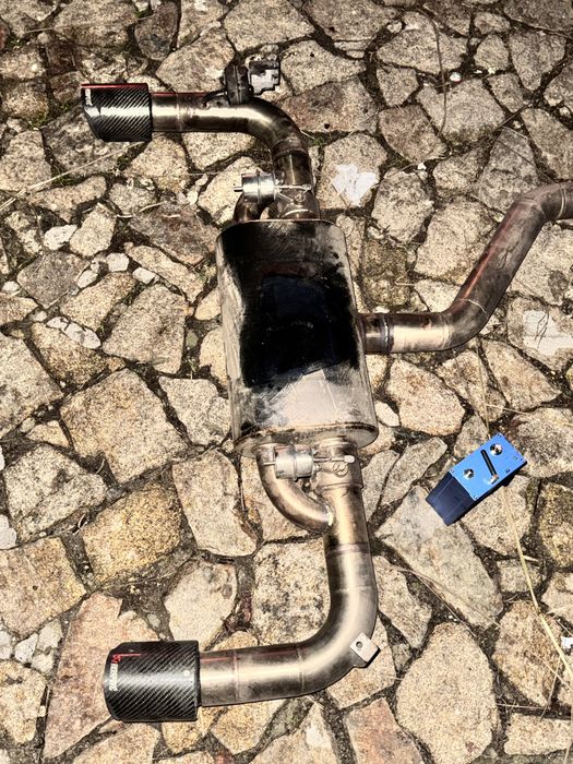 Linha de escape em inox de 70mm c/ sistema de panela com valvula