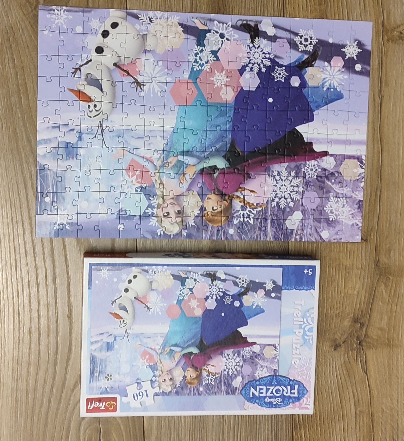 Puzzle Frozen 2szt Trefl 5+ 100 + 160 + 2szt z Mikołajem GRATIS