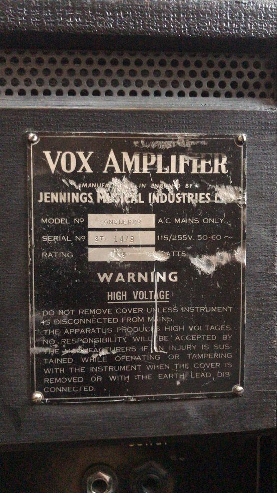 Vox Conqueror Beatles 1966 Original.