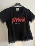 Tshirt twin set, czarny