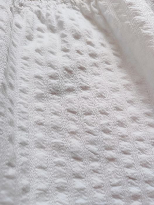 Bluzka z falbankami Zara 104 biała oversize rozkloszowana glamour kosz