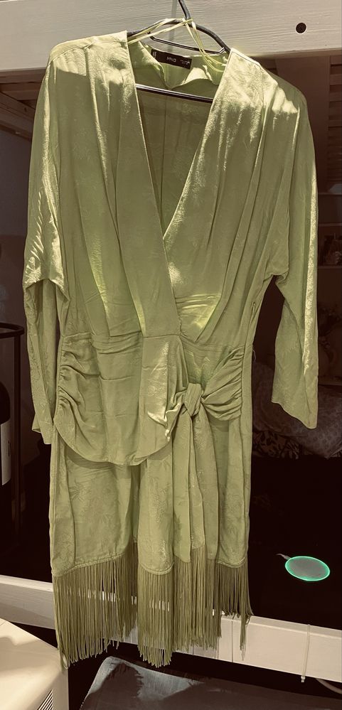 Vestido de fesra verde alface