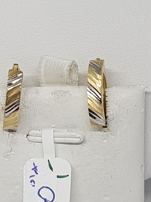 Złote kolczyki na angielskie zapięcie złoto 585