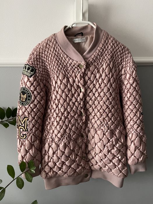 Kurtka bomberka różowa z naszywkami rozmiar M miss City