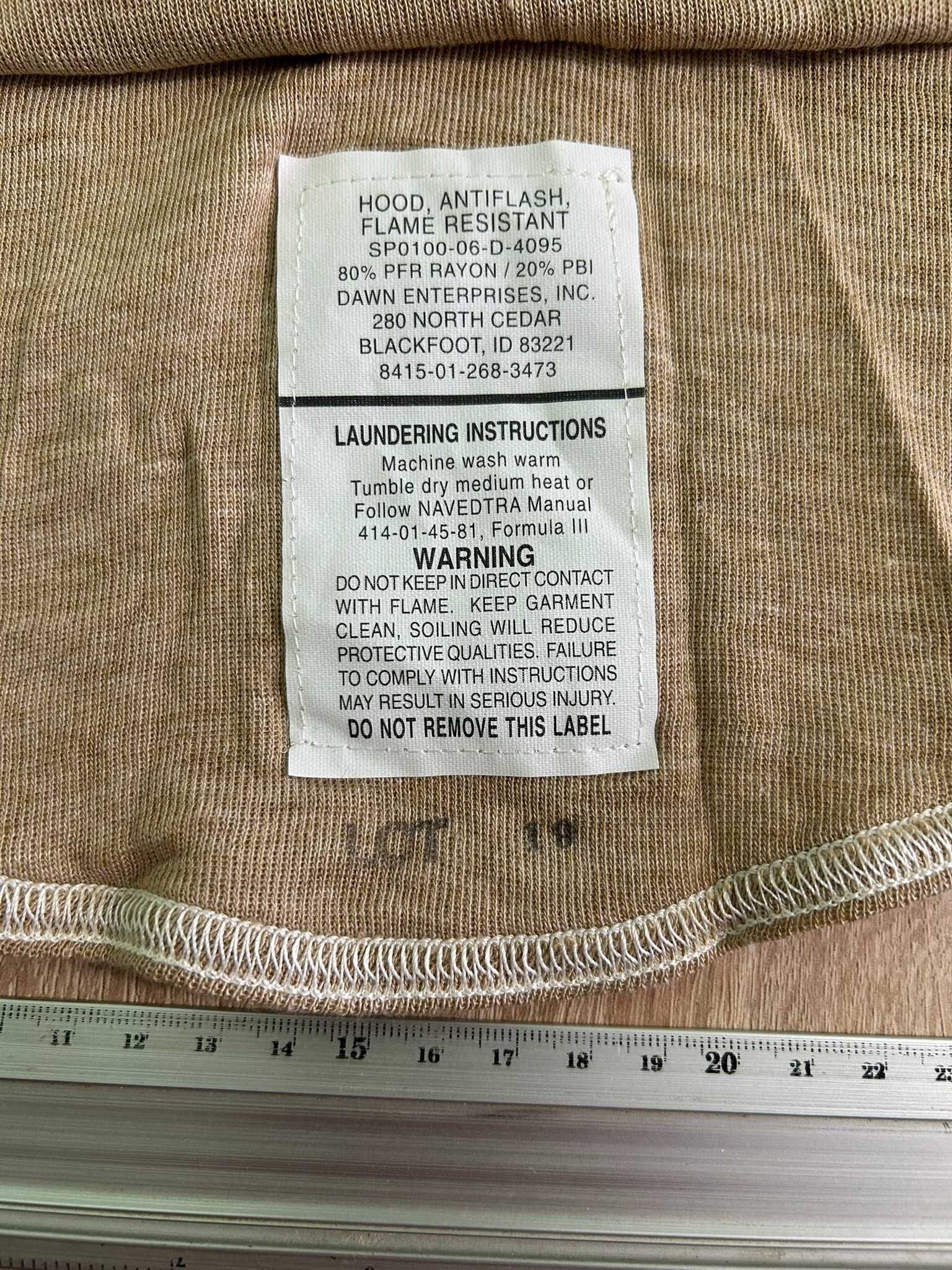 Вогнетривка балаклава армії США Hood, Antiflash, Flame Resistant