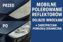 Polerowanie żółtych matowych lamp reflektorów - Wrocław z dojazdem