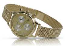 Złoty zegarek damski 14k z bransoletą Geneve lw019y&lbw003y Wrocław