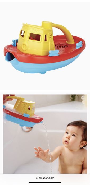 Цікаві іграшки для купання пляжу лодка човен Green Toys
