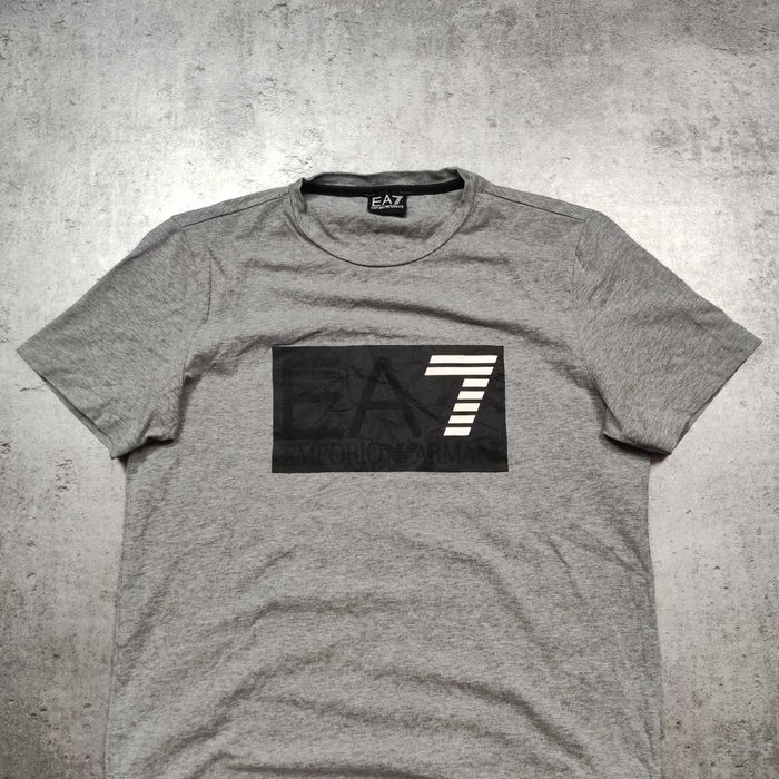 MĘSKA Koszulka Bawełna PREMIUM Duże Logo Elegancka Emporio Armani