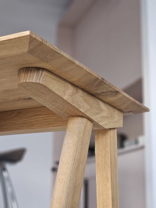 Biurko lite dębowe, olejowane, ręcznie robione na zamówienie 120x55cm