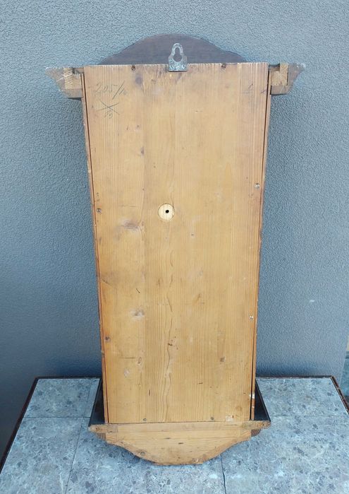 Szafka lustro ze skrzyni starego międzywojennego zegara 1925r E077