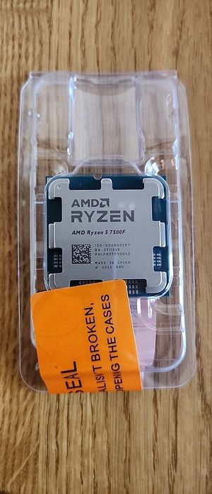 Новий‼️Процесор AM5 Ryzen 5 7500F 6C/12T TurboBoost 5.0GHz